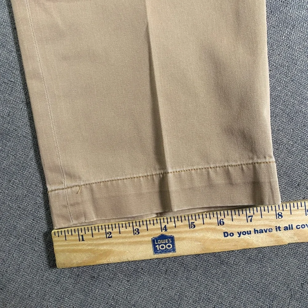 Vintage Polo by Ralph Lauren Ethan Pant Pleated Khaki Tan Cotton Pants Men 36x32
